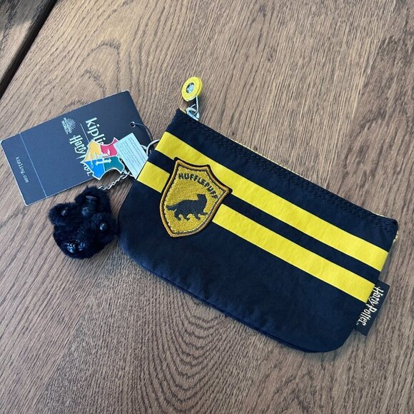 NWT！NEW！Kipling x Harry Potter Creativity Pouch Large -Yellow  Hufflepuff - Picture 1 of 7